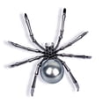 thumbnail image 2 of Opvise Fashion Women Rhinestone Faux Pearl Spider Brooch Pin Corsage Lapel Jewelry Gift, 2 of 8