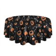 thumbnail image 5 of Halloween Skeletons and Pumpkins Round Tablecloth 60"x60",Wrinkle Wipeable Table Cloth for Kitchen Dining Room Picnic Patio Party, 5 of 6