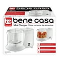 thumbnail image 3 of Bene Casa Mini Chopper in white, stainless-steel blade mini chopper, pule control Red, 3 of 5