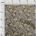thumbnail image 2 of oneOone Georgette Viscose Yellow Fabric Floral Craft Projects Decor Fabric Printed By The Yard 42 Inch Wide, 2 of 5