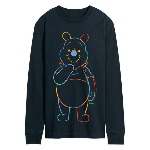 Winnie The Pooh - Colorful Sketch - Men's Long Sleeve Graphic T-Shirt