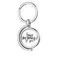 thumbnail image 1 of Feliz cumpleaños a celebrar la cita Rotating keychain Metal Keyring Holder, 1 of 2