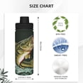 thumbnail image 3 of Picia Largemouth Bass jumps out of water Pattern Water Bottle 18 oz Stainless Steel Insulated Bottles With Handle Leak Proof Gym Sport Water Jug BPA-free insulated kettle For Men Women Adults, 3 of 7