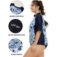 thumbnail image 4 of Alove Women's Plus Size Short Sleeve Swim Shirt Top Color Blocked UPF 50+ Rashguard, 4 of 5