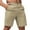 Khaki, variant on Yievot Men's Golf Dress Shorts 7 Inch Inseam Flat Front Chino Summer Casual Shorts with Pockets
