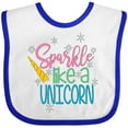 thumbnail image 3 of Inktastic Sparkle Like a Unicorn Boys or Girls Baby Bib, 3 of 4