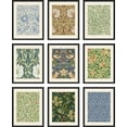 thumbnail image 2 of PixonSign Framed Canvas Print Wall Art Set - William Morris Flower Patterns Poster Art - Set of 9 Nature Botanical Floral Classic Bohemian Wall Décor for Home Decoration - 12"x16" Black, 2 of 5
