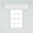 thumbnail image 2 of Ambesonne Neutral Window Valance, Bo Leaves Greyscale Layout, 54" X 12", Pale Grey and White, 2 of 3
