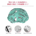 thumbnail image 3 of Kdxio Great White Shark Print Shower Cap for Women,Elastic and Reusable,Double Waterproof Layers Bathing Hat, 3 of 6