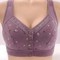 Bigersell Front Opening Bras for Senior Women Push up Padded Bra No