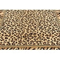 thumbnail image 5 of Unique Loom Animal de Collection Inspiré du Tapis Design Bordé de Guépard, 5 x 8 Pieds, Ivoire/noir, 5 of 5