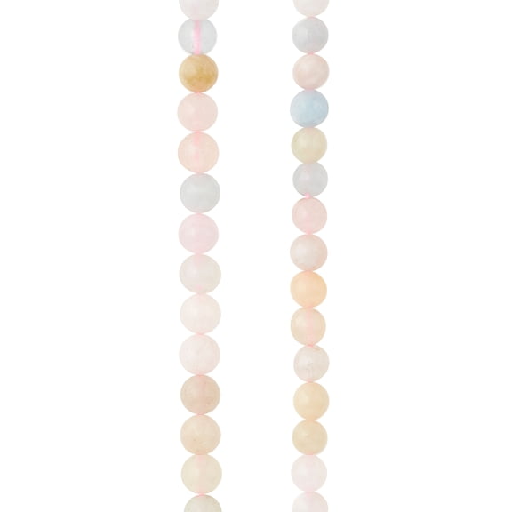 Bead Landing Morganite Round Beads, 4mm, 12 Pack