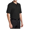 thumbnail image 4 of Yellow Rooster Mens Short Sleeve Tall Silk Touch Polo with Pocket Black LT, 4 of 4