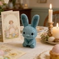 thumbnail image 4 of EDhome Knitted Easter Bunny Ornaments, Soft Handwoven Knit Rabbit Figurine, Exquisite Detail Cute Knitted Decor for Easter Home & Tabletop Stylish Ambiance Decoration, Blue, 4 of 6