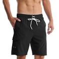 thumbnail image 2 of Thousandth Men's Casual Plus Size Comfortable Summer Drawstring Loose Elastic Waist Relaxed Pocket Breathable Athletic Shorts Gym Shorts, 2 of 9