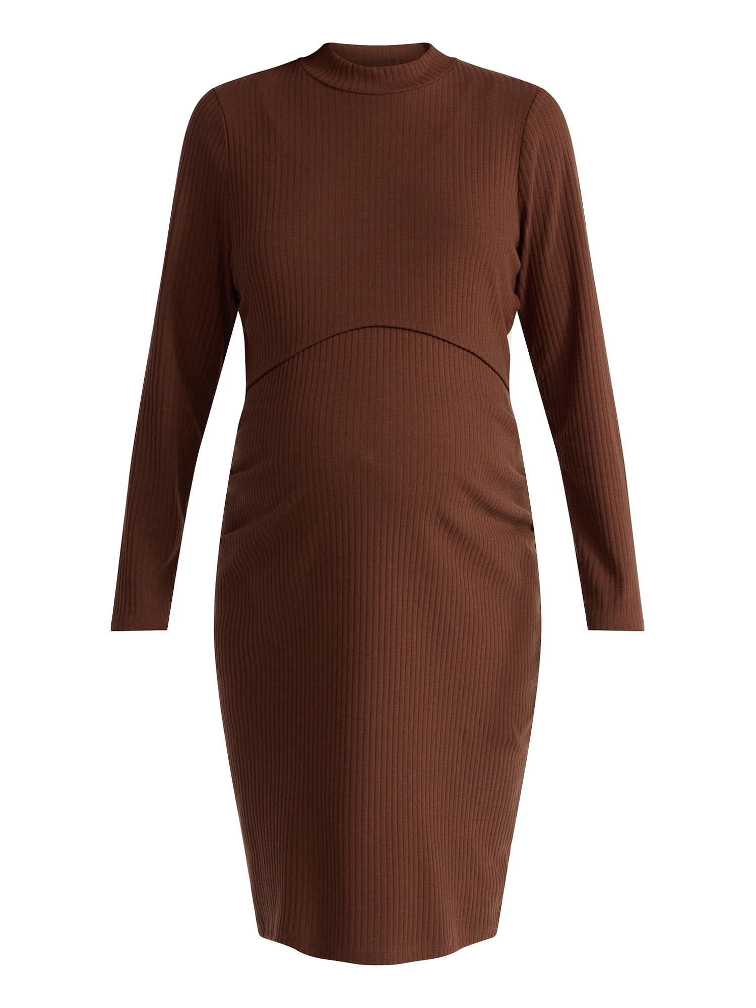 Time and Tru Women's Maternity Ribbed Dress Set, 2-Piece, Size S-XXL