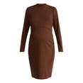thumbnail image 4 of Time and Tru Women's Maternity Ribbed Dress Set, 2-Piece, Size S-XXL, 4 of 4