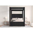 thumbnail image 3 of Best Master Furniture Borealis Starry Fabric Bed Frame (Eastern King/ Black), 3 of 7