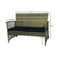 thumbnail image 4 of Morada 4-Piece Woven Rattan Wicker Sofa Set, Navy, 4 of 19