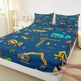 thumbnail image 3 of Castle Fairy Kawaii Tractor 3pcs Twin Sheet Sets,Cartoon Car Twin Fitted Sheet,Construction Vehicles Breathable Flat Sheet,Luxury Children Bedroom Decor, 3 of 7