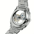 thumbnail image 5 of Luxury Transparent Mechanical Watch - Stainless Steel Sports Hollow Single Bridge Luminous Waterproof Fully Automatic Timepiece, 5 of 9