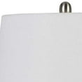 thumbnail image 2 of 24 Inch Ceramic Urn Base Table Lamp, Tapered Fabric Shade, Set of 2, Gray- Saltoro Sherpi, 2 of 5