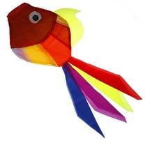 1pc Rainbow Fish Kite Windsock Outdoor Garden Decoration Kids Line Laundry Toys Random Color