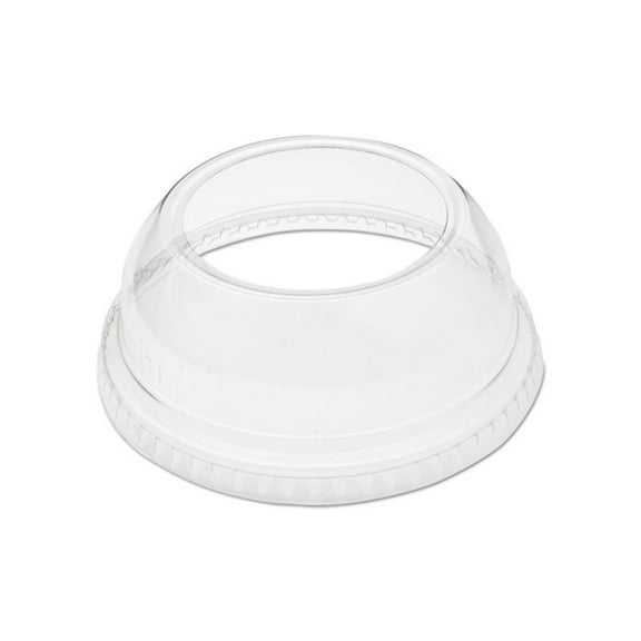 SOLO Cup Company Open-Top Dome Lid for 9-22 oz Plastic Cups, Clear, 1.9"Dia Hole, 1000/Carton