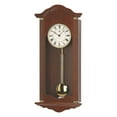 thumbnail image 1 of River City Clocks Dark Brown Chiming Wall Clock with Brass Accents, 1 of 1