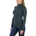 thumbnail image 3 of ToBeInStyle Women's Soft Cotton Long Sleeve Turtleneck Sweatshirt - Charcoal - Large, 3 of 7