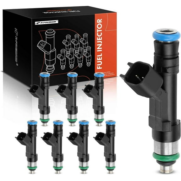 A-Premium Fuel Injectors Compatible with Ford Expedition 03-04, E-150 E-250 E-350 E-450 Club Wagon Super Duty, V8 5.4L, Set of 8, Replace# 0280158001, 822-11167