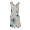 thumbnail image 4 of Robes de Plage pour Femmes Été Sans Manches Boho Imprimé Floral Robe Débardeur Froncée Décontractée Ample Col en V Mini Robe d'Été, 4 of 4