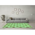 thumbnail image 3 of Ahgly Company Machine Washable Indoor Square Abstract Turquoise Blue Modern Area Rugs, 5' Square, 3 of 4