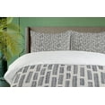 thumbnail image 4 of Ambesonne Tribal Duvet Cover Sets, Aboriginal Art with Leaves, 2-Queen, Dust Dark Blue Grey, 4 of 7
