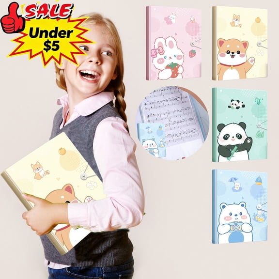 Qocolcyl Under $5 Plastic A4 Clear Pocket Folder, 30-Sheet Double-Sided Document Storage Binder, Waterproof Dustproof Transparent Insert File Organizer for Office Home Paper & Test Paper Arrangement