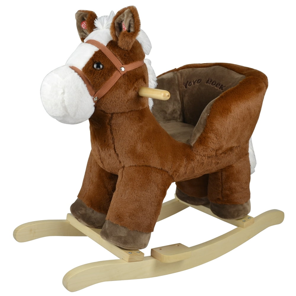 2021 Baby Rocking Horse, Kid Ride On Toy for 13 Year Old, Infant (Boy Girl) Plush Animal Rocker