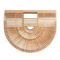 Bolsa Borse da donna in bambù, fatte a mano, per le vacanze al mare, tote/semi-cerchio-201938.03