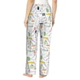 thumbnail image 3 of Naloa Easter Rabbit Print Women’s Ultra-Soft Comfy Pajama Lounge Pants with Pockets & Drawstring, 3 of 8