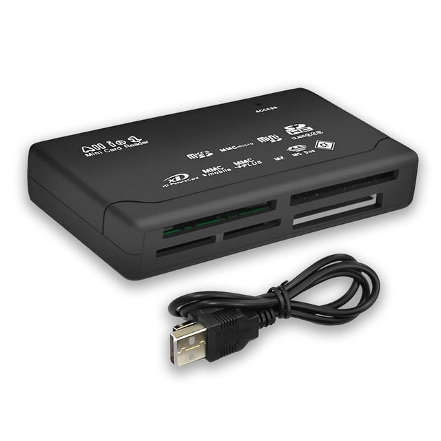 Seitruly Lector de tarjetas USB 2.0 Adaptador de lector de tarjetas TF CF Mini SDHC MMC MS Dispositivo de lectura Type3 NO3