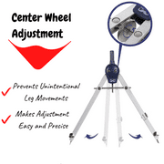 Mr. Pen- Professional Geometry Set Metal Compass, 7 pcs, Geometry Precision Tool Set with Shatterproof Storage Box