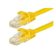 Monoprice Flexboot Cat6 Ethernet Patch Cable - Network Internet Cord - RJ45, Stranded, 550Mhz, UTP, Pure Bare Copper Wire, 24AWG, 10ft, Yellow
