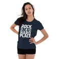 thumbnail image 3 of Caught Between Rock Me Hard Place Womens Slim Fit Graphic Tee Brisco Brands S, 3 of 5