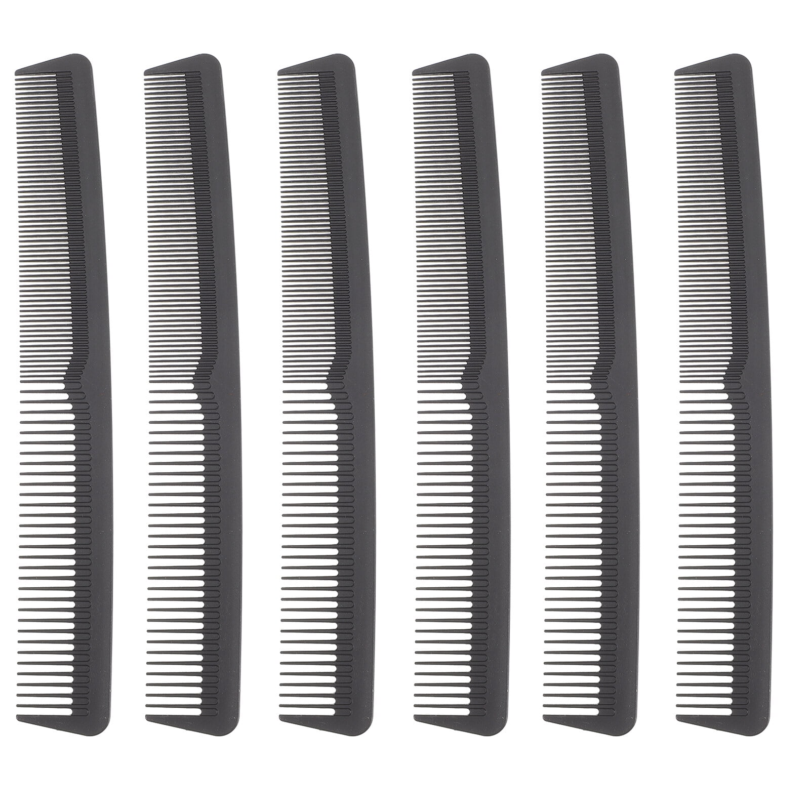 6pcs Double Tooth Combs Fine and Wide Tooth Combs Plastic Hair Combs