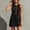 *Black, variant on ClodeEU Women's Crew Neck Sleeveless Button Down Dress,Casual Cute Loose Mini Dress with Pockets Black,Women's Plus L