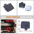 thumbnail image 5 of Trimla Rear Tow Cover for 15-19 BMW X6 F16 Fit 28iX 30dX 35iX 40dX 50iX xDrive sDrive 2015 2016 2017 2018 2019 SAV Bumper Towing Hook Eye Cap 51127319886, 5 of 5