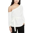 thumbnail image 2 of Rachel Roy Womens Pullover One Shoulder Blouse, Off-White, 6, 2 of 2