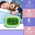 thumbnail image 3 of Reloj despertador digital para niños Simulador de amanecer, Reloj despertador LED Time Angel para dormitorio con luz de despertador y luz nocturna Cama recargable alimentada por red (verde menta) JAMW Sencillez, 3 of 5