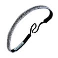 thumbnail image 1 of Sweaty Bands Diadema para Mujer y Niña para un Estilo de Vida Activo - Diadema con Joyas Trenzada y Forro de Terciopelo con Agarre Antideslizante que Absorbe el Sudor - Bling Twisted Black White, 1 of 5