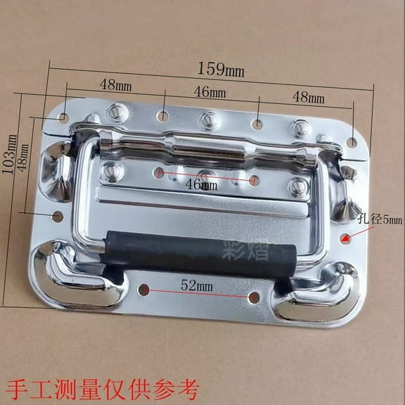 MRLESS Heavy Duty Spring-Loaded Foldable Handles for Toolbox, Cabinet, Chest Doors - Mounted Chest Accessories