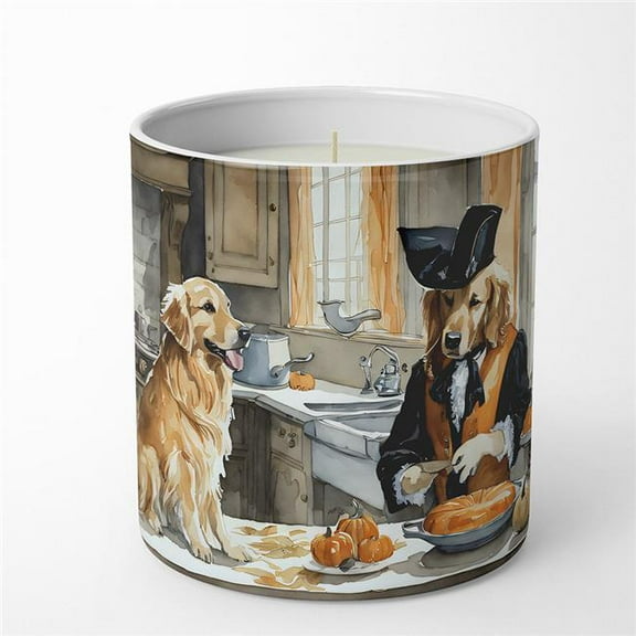 10 oz Unisex Golden Retriever Fall Kitchen Pumpkins Decorative Soy Candle